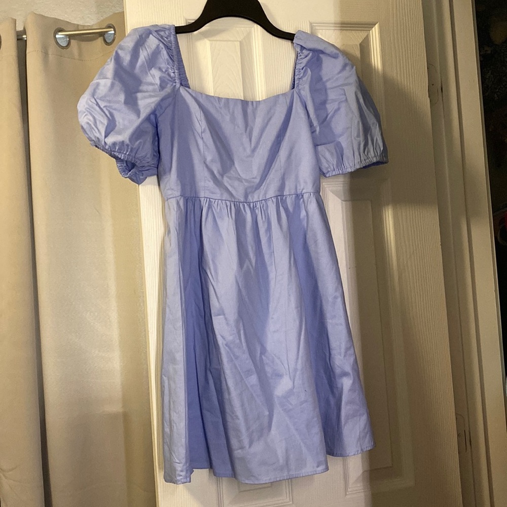 Baby Blue Straight Cut Dress